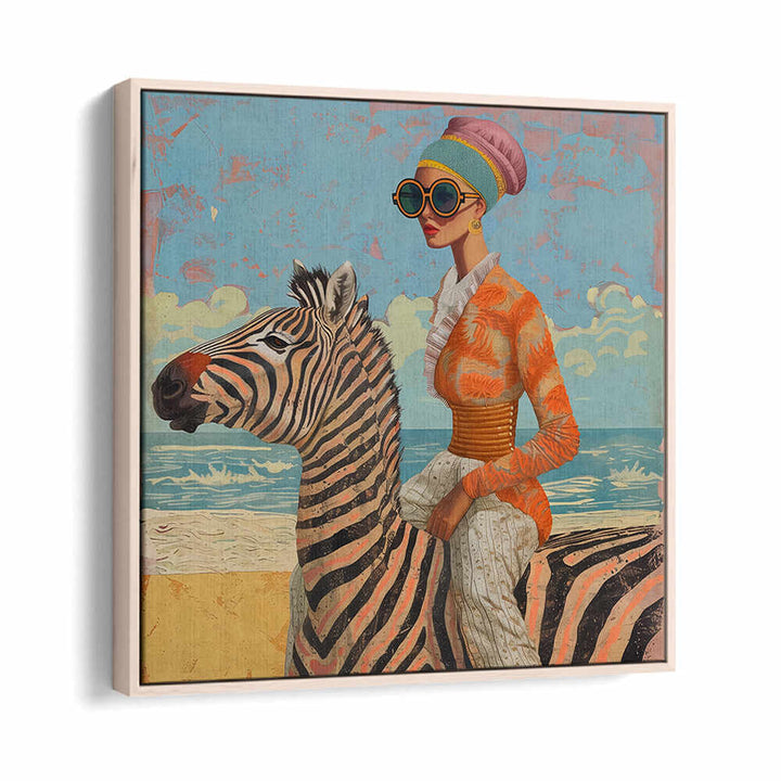WOMAN AND ZEBRA , FASHION POSTERS