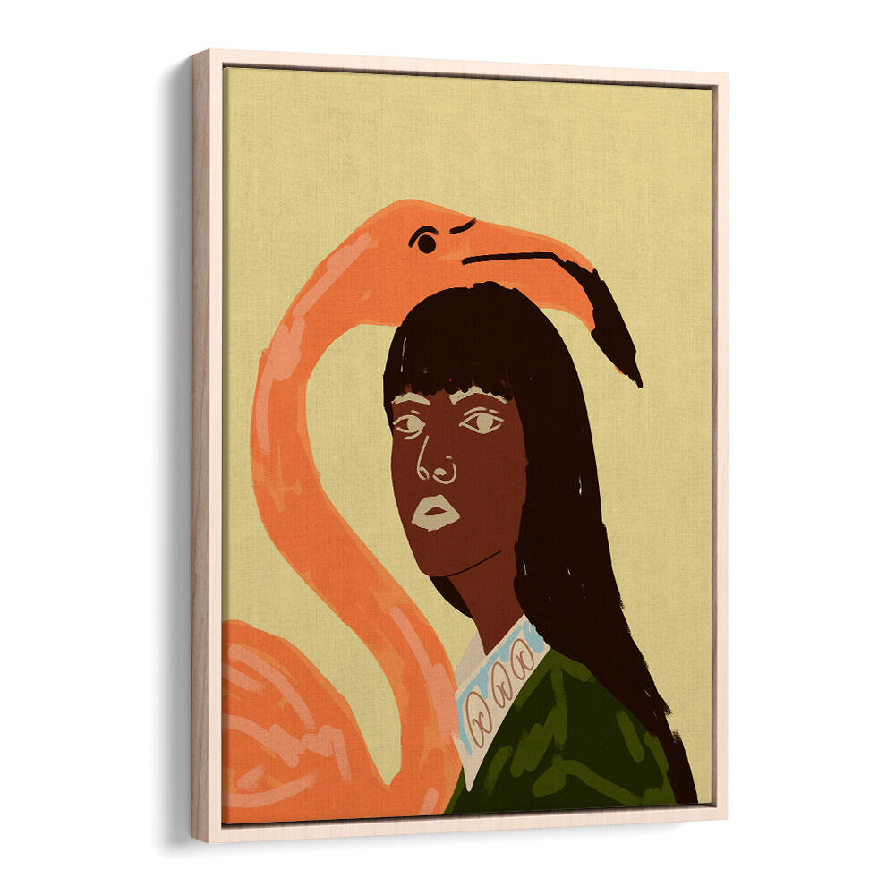 WRAPPED IN FLAMINGO DREAMS , PORTRAITS & FIGURATIVE ILLUSTRATIONS