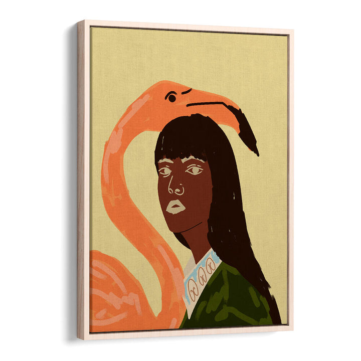WRAPPED IN FLAMINGO DREAMS , PORTRAITS & FIGURATIVE ILLUSTRATIONS