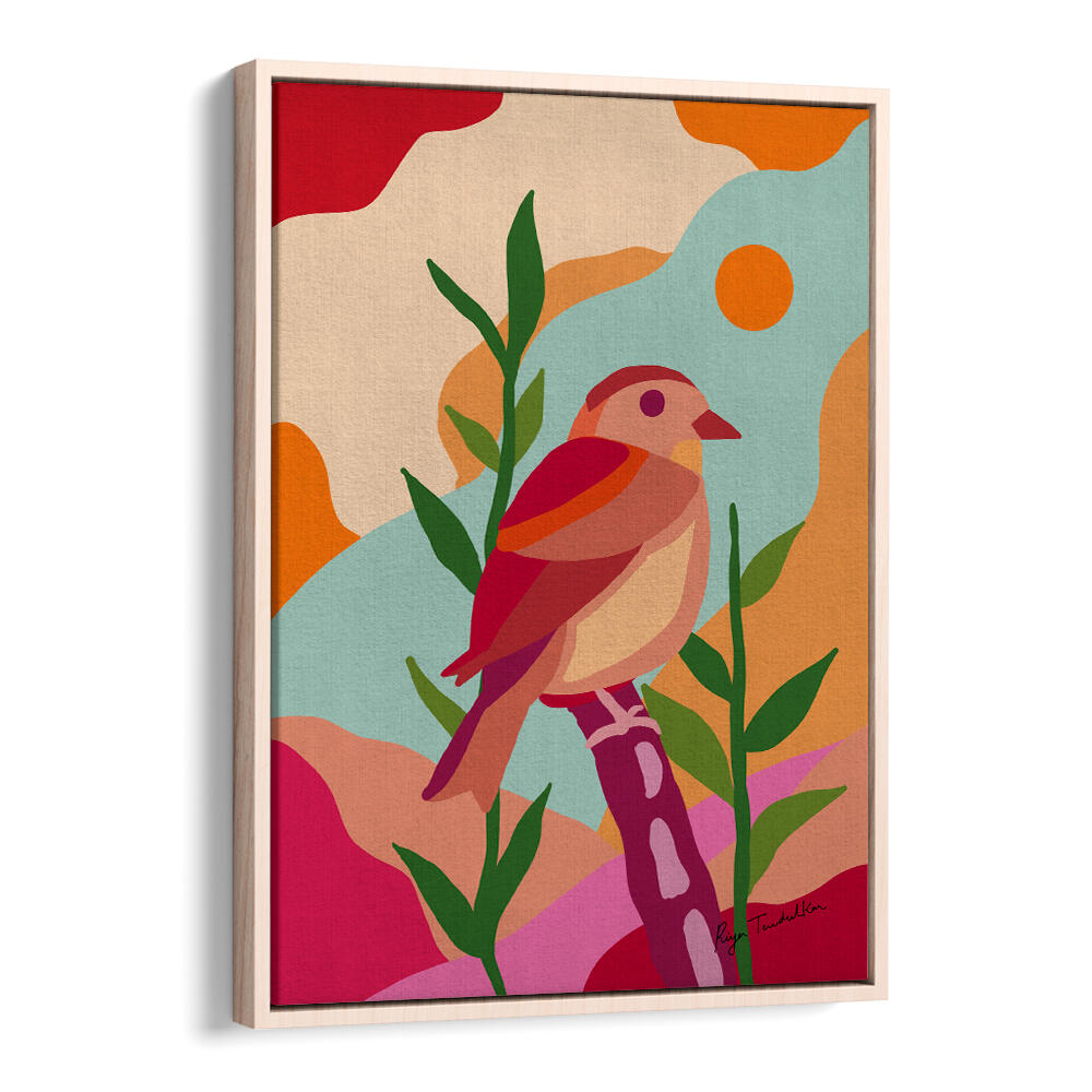 YELLOW THROATED SPARROW  ABSTRACT ART