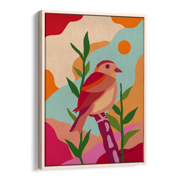 YELLOW THROATED SPARROW  ABSTRACT ART