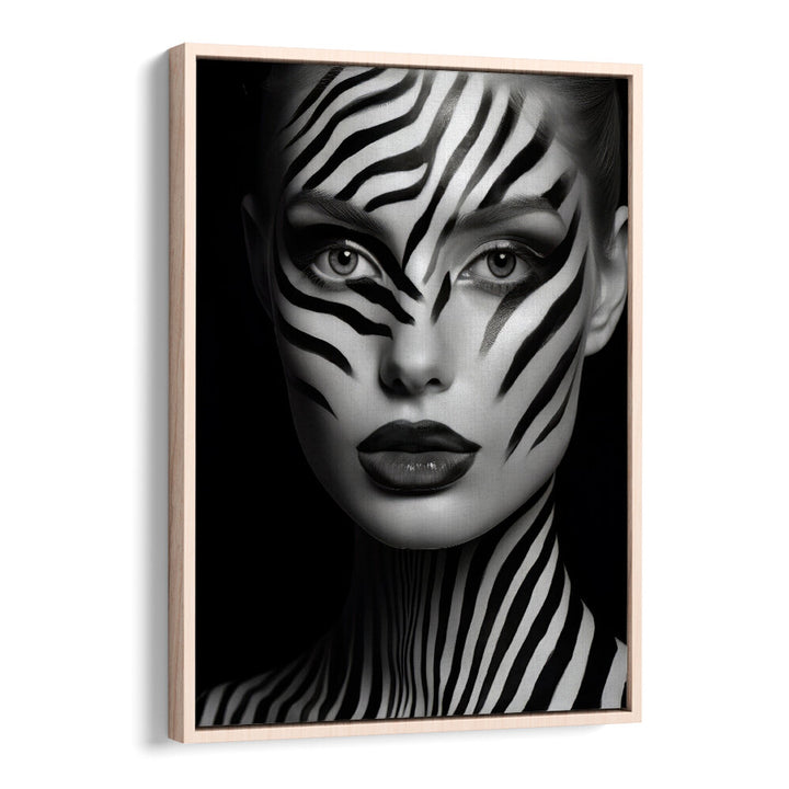 ZEBRA WOMAN PORTRAIT , PORTRAITS & FIGURATIVE ILLUSTRATIONS