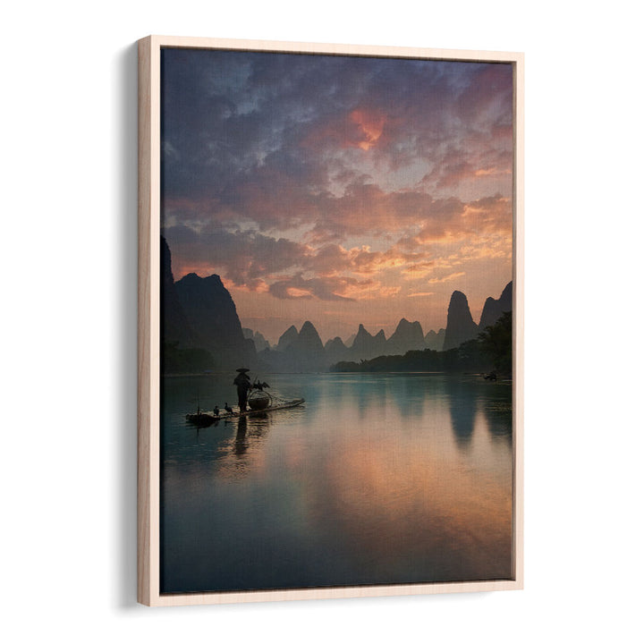 Capture tranquility with LI RIVER SUNRISE, PHOTOGRAPHY PRINTS showcasing a serene landscape at dawn. Perfect for any space.