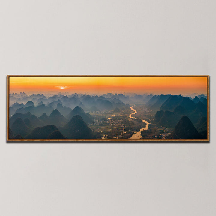 SUNRISE AT YANGSHUO , PANORAMIC ART