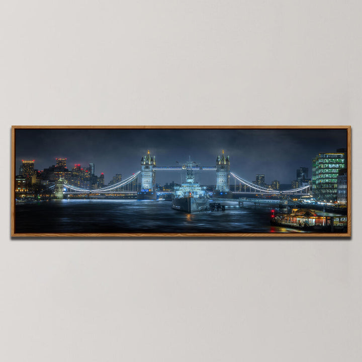 TOWER BRIDGE & HMS BELFAST , PANORAMIC ART