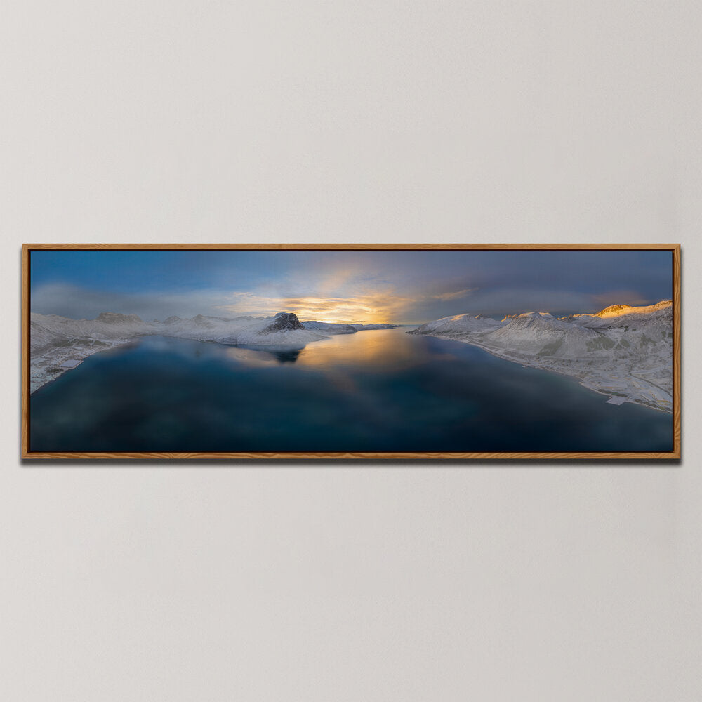 FJORD AT DUSK , PANORAMIC ART