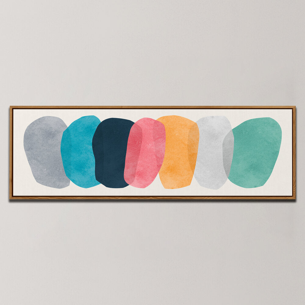 ORGANIC SHAPES IN MUTED TONES , PANORAMIC ART