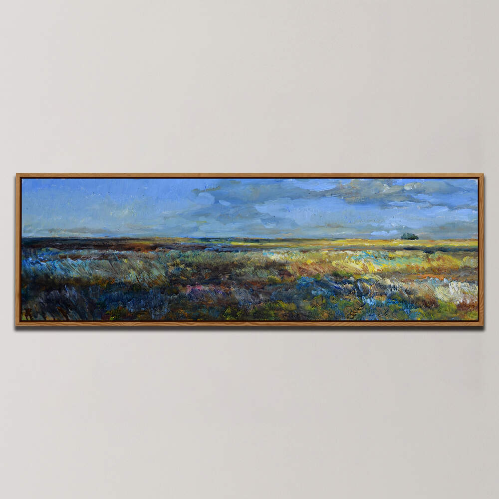 SUNRISE IN THE STEPPE , PANORAMIC ART