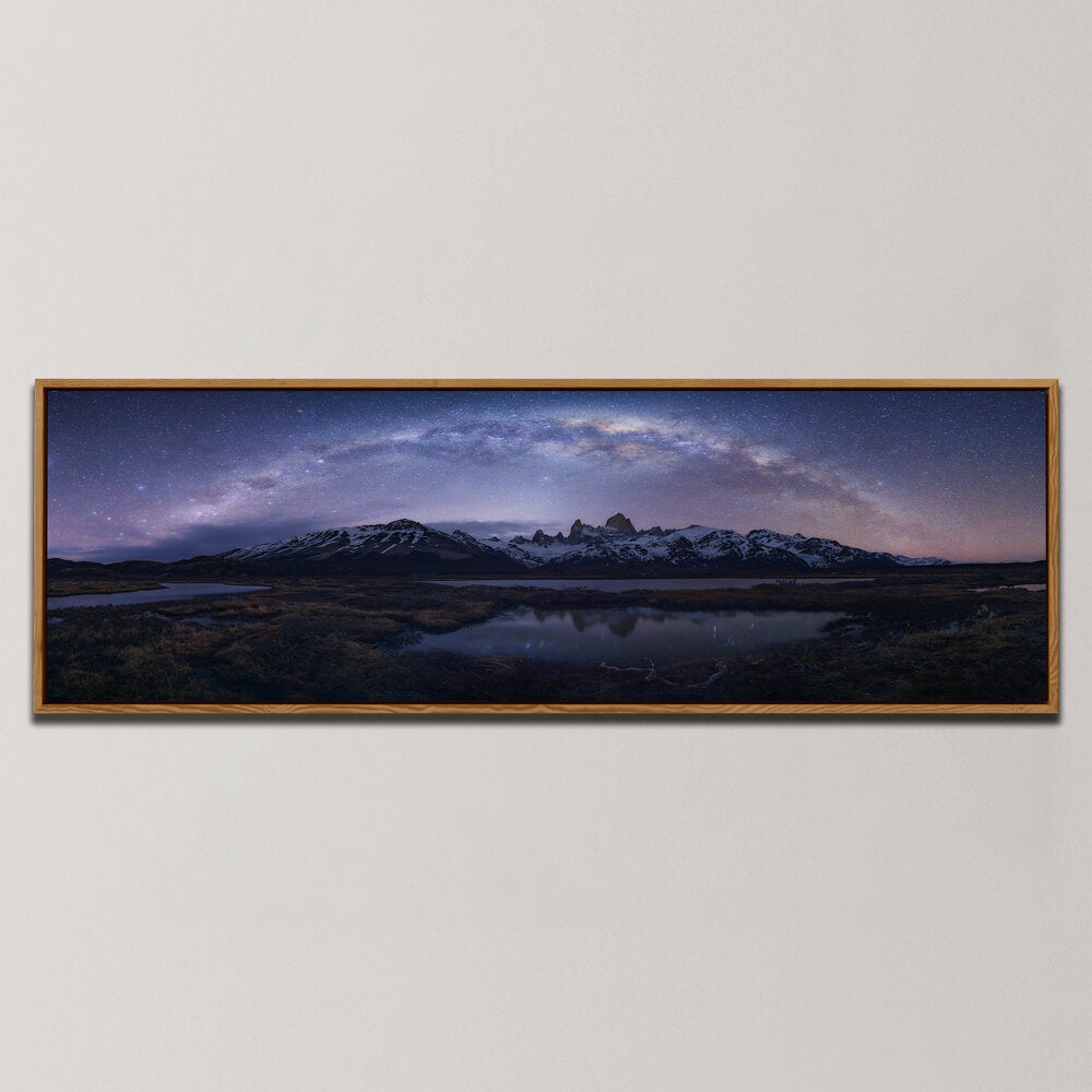 MILKY WAY ARCH OVER FITZ ROY , PANORAMIC ART