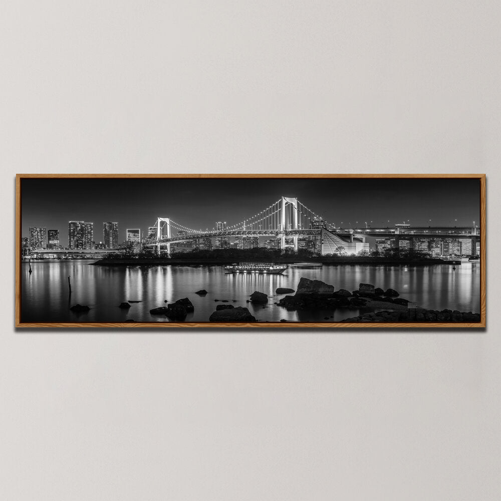 STRIKING TOKYO SKYLINE IN THE EVENING , PANORAMIC ART