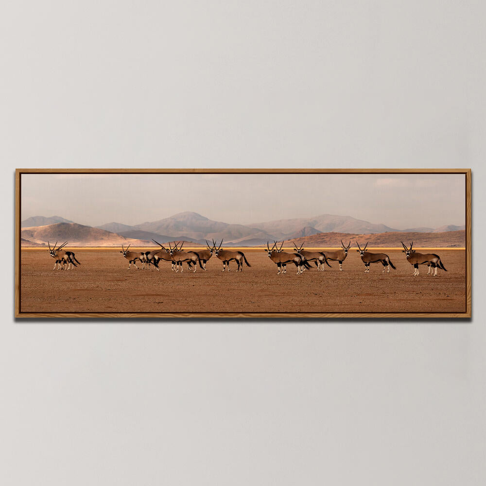 HERD OF ORYX , PANORAMIC ART