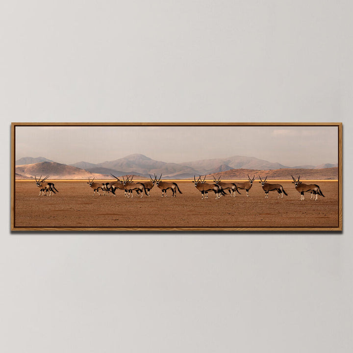 HERD OF ORYX , PANORAMIC ART