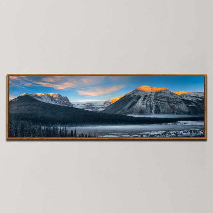 SUNRISE IN COLUMBIA ICE FIELD , PANORAMIC ART