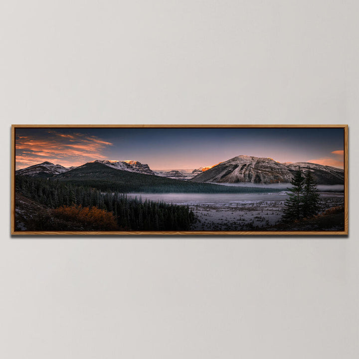 SUNRISE AT ROCKY MOUNTAINS , PANORAMIC ART