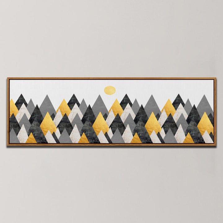 GEOMETRIC MOUNTAIN LANDSCAPE , PANORAMIC ART