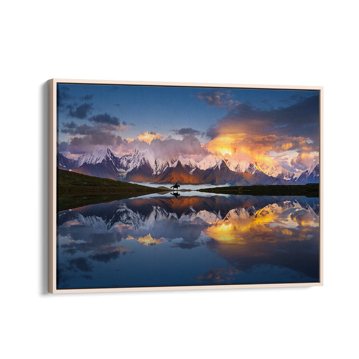 Breathtaking reflection of majestic mountains in Sichuan, perfect for MOUNTAINS IN SICHUAN, PHOTOGRAPHY PRINTS lovers.