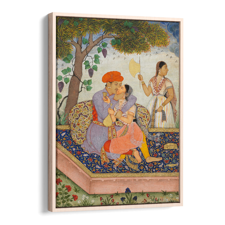 LOVERS EMBRACING , INDIAN ART PAINTINGS