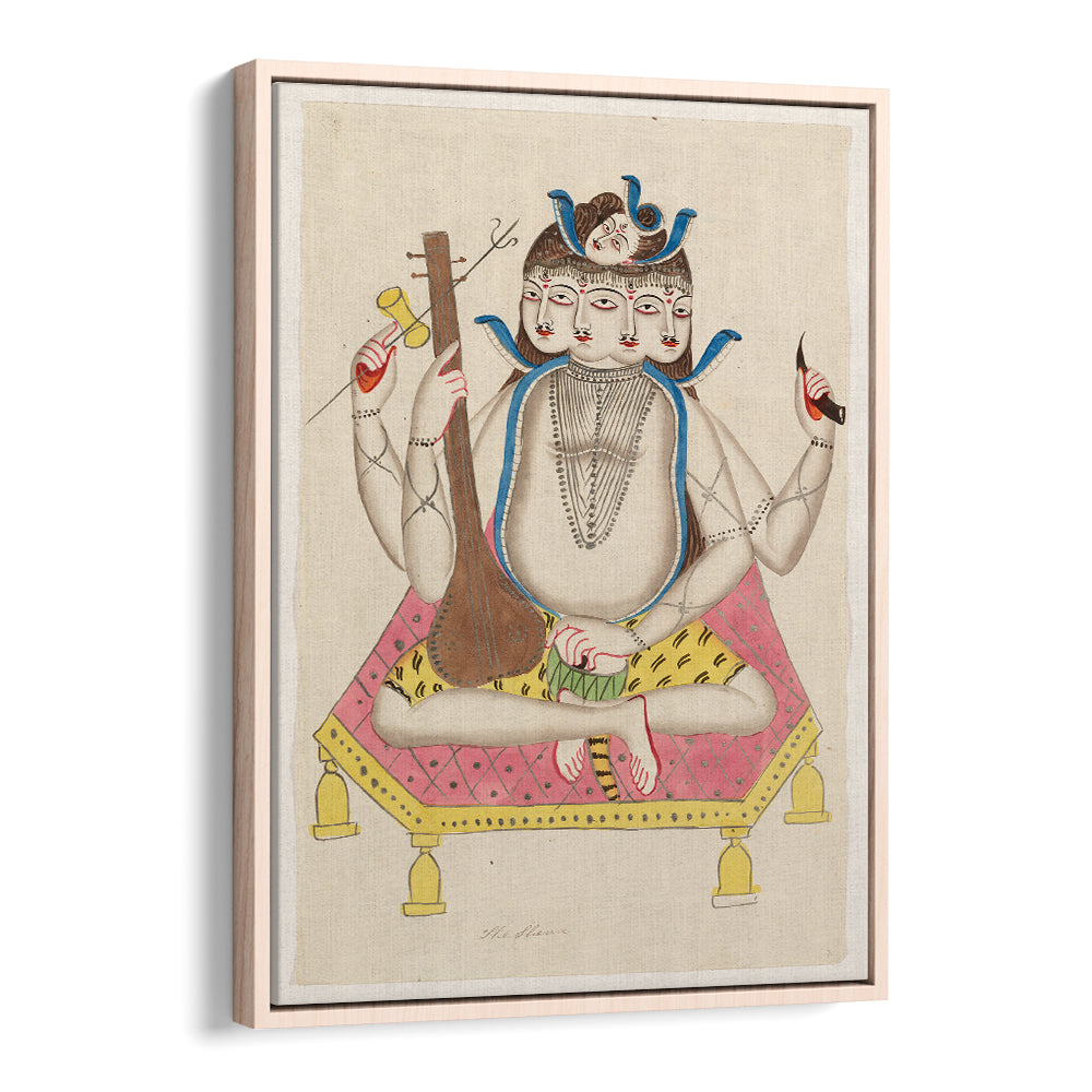 SHIVA DURING 19TH CENTURY PAINTING , INDIAN ART PAINTINGS
