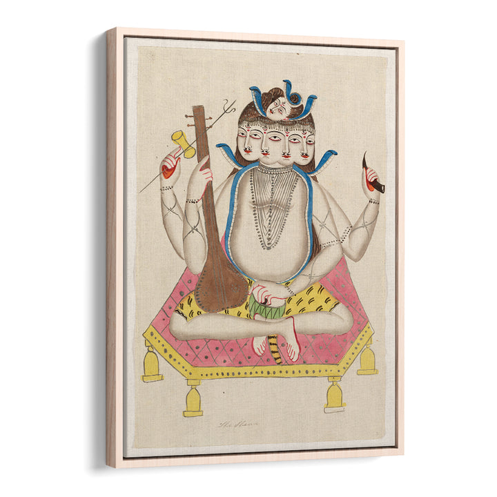 SHIVA DURING 19TH CENTURY PAINTING , INDIAN ART PAINTINGS