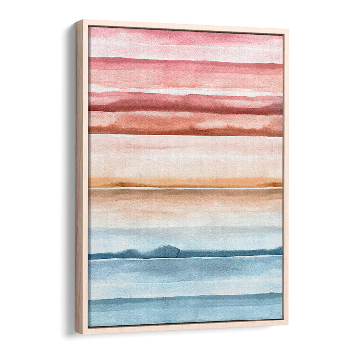 WATERCOLOR STRIPES SUMMER SUNSET II , ABSTRACT PAINTINGS