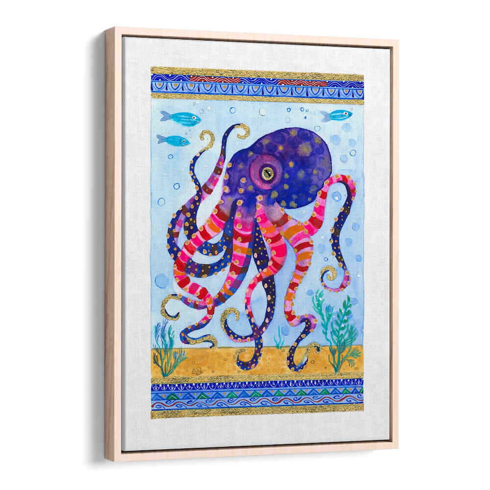 COLORFUL OCTOPUS , BEACH PAINTINGS