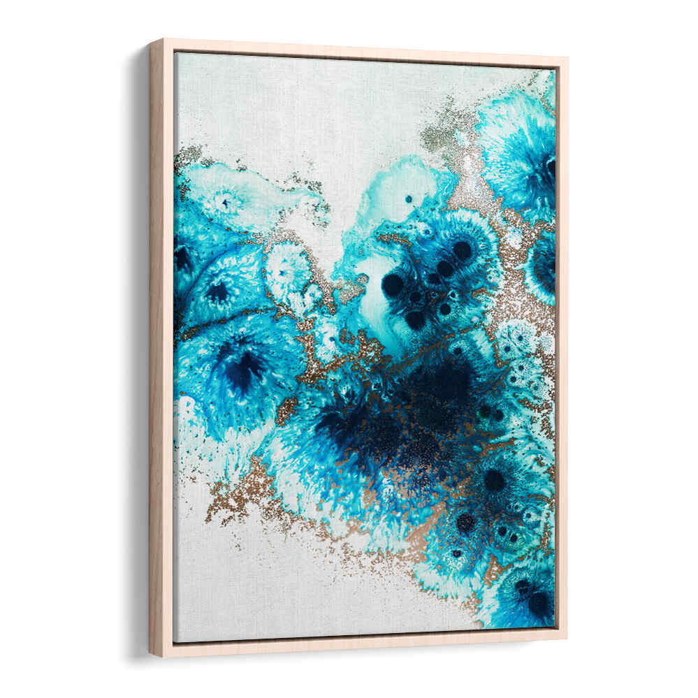 Transform your space with AQUA AURORA II, a captivating abstract painting featuring vibrant blue hues and intricate patterns.