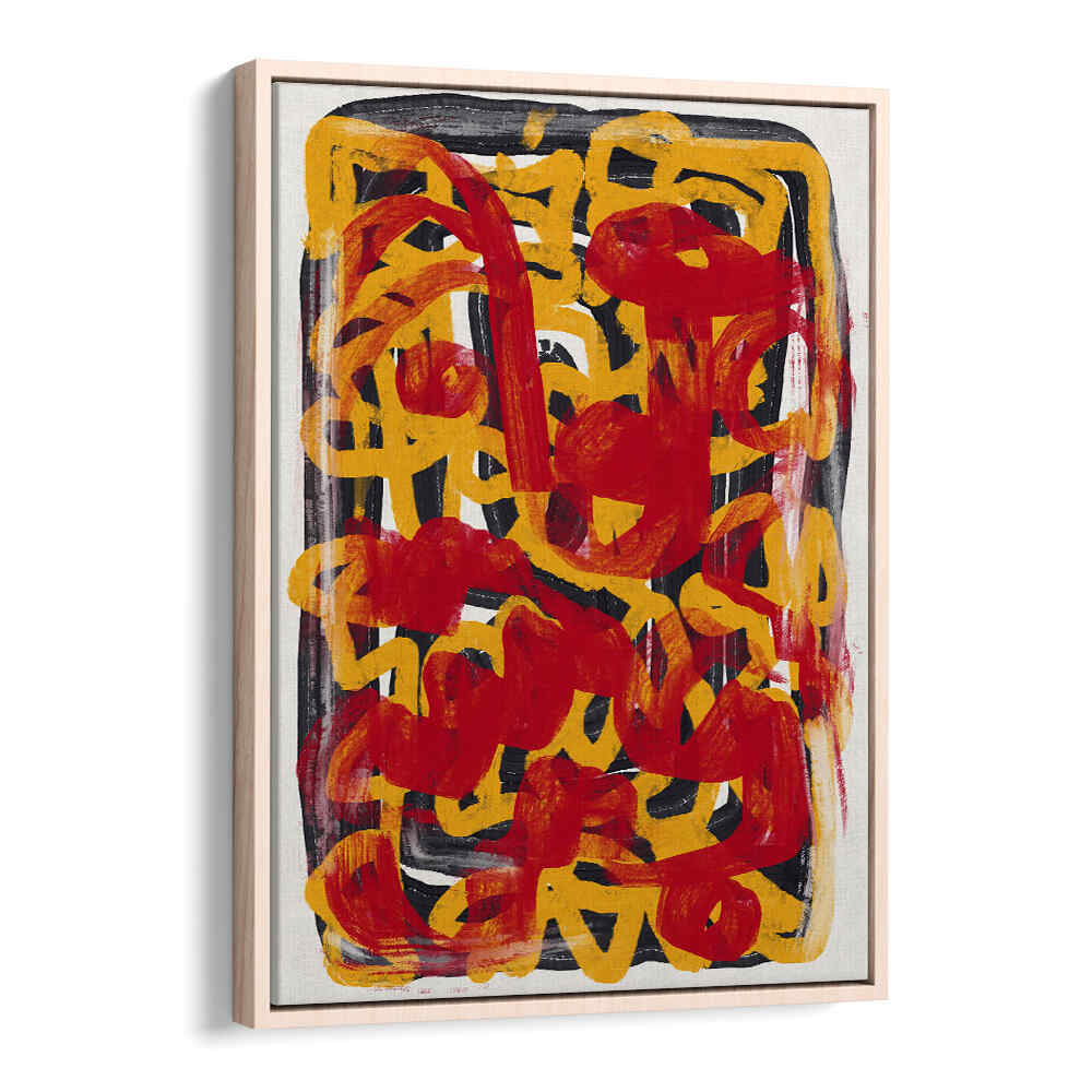 YELLOW DOTTED RED , ABSTRACT PAINTINGS