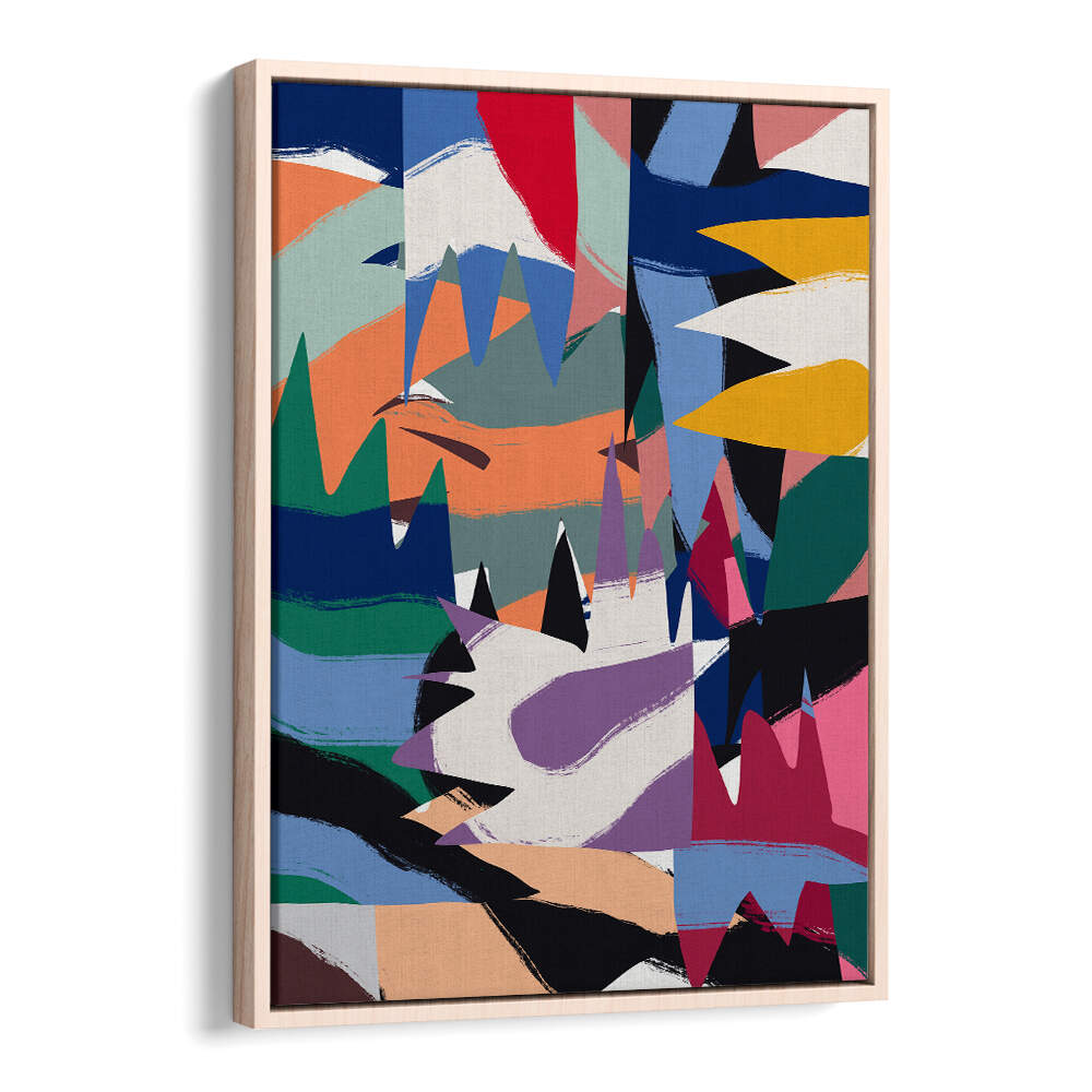GEOMETRICAL CUT OUT WITH RIBBONS , ABSTRACT PAINTINGS
