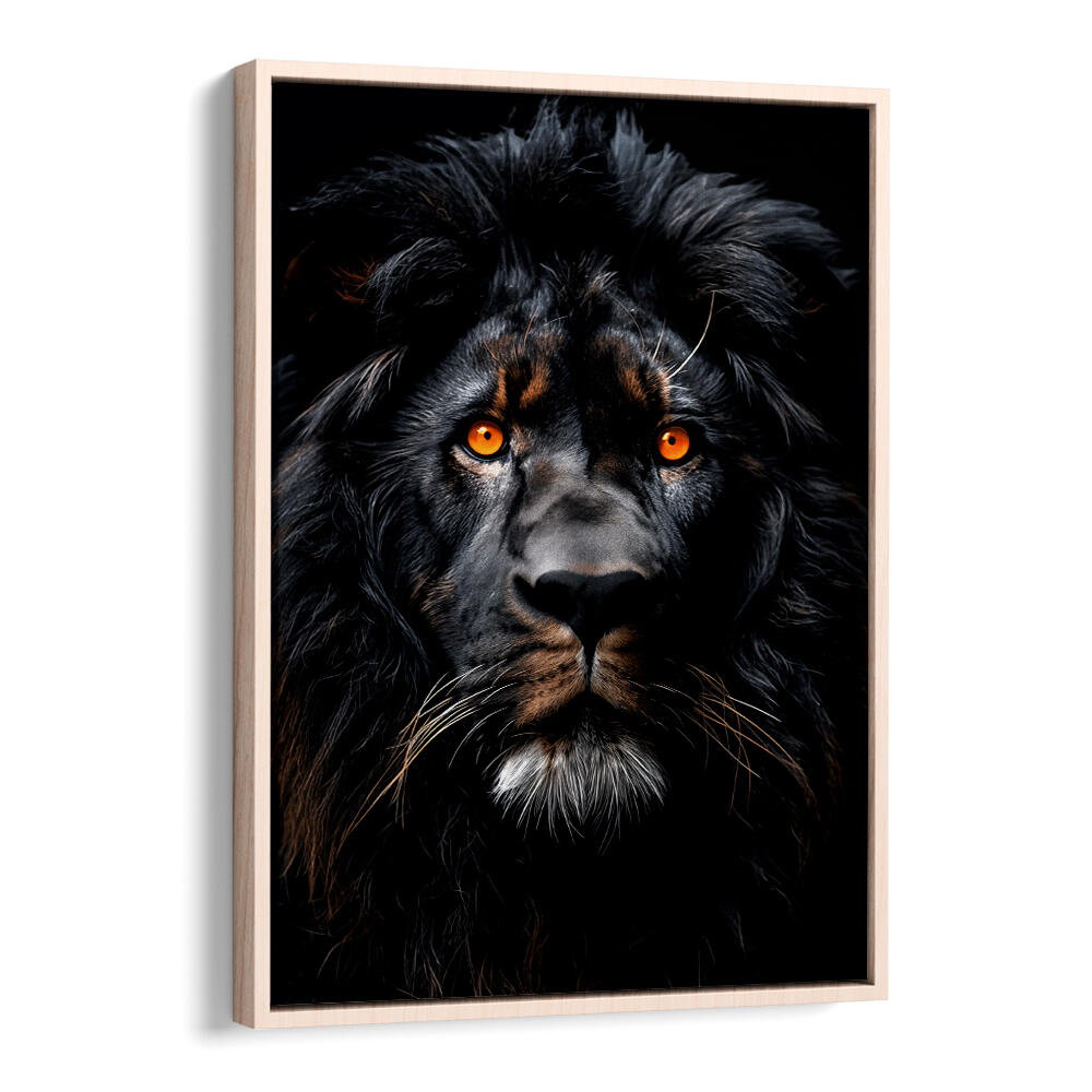 LION BLACK WATERCOLOR ANIMAL ART , WILD LIFE & ANIMAL PAINTINGS