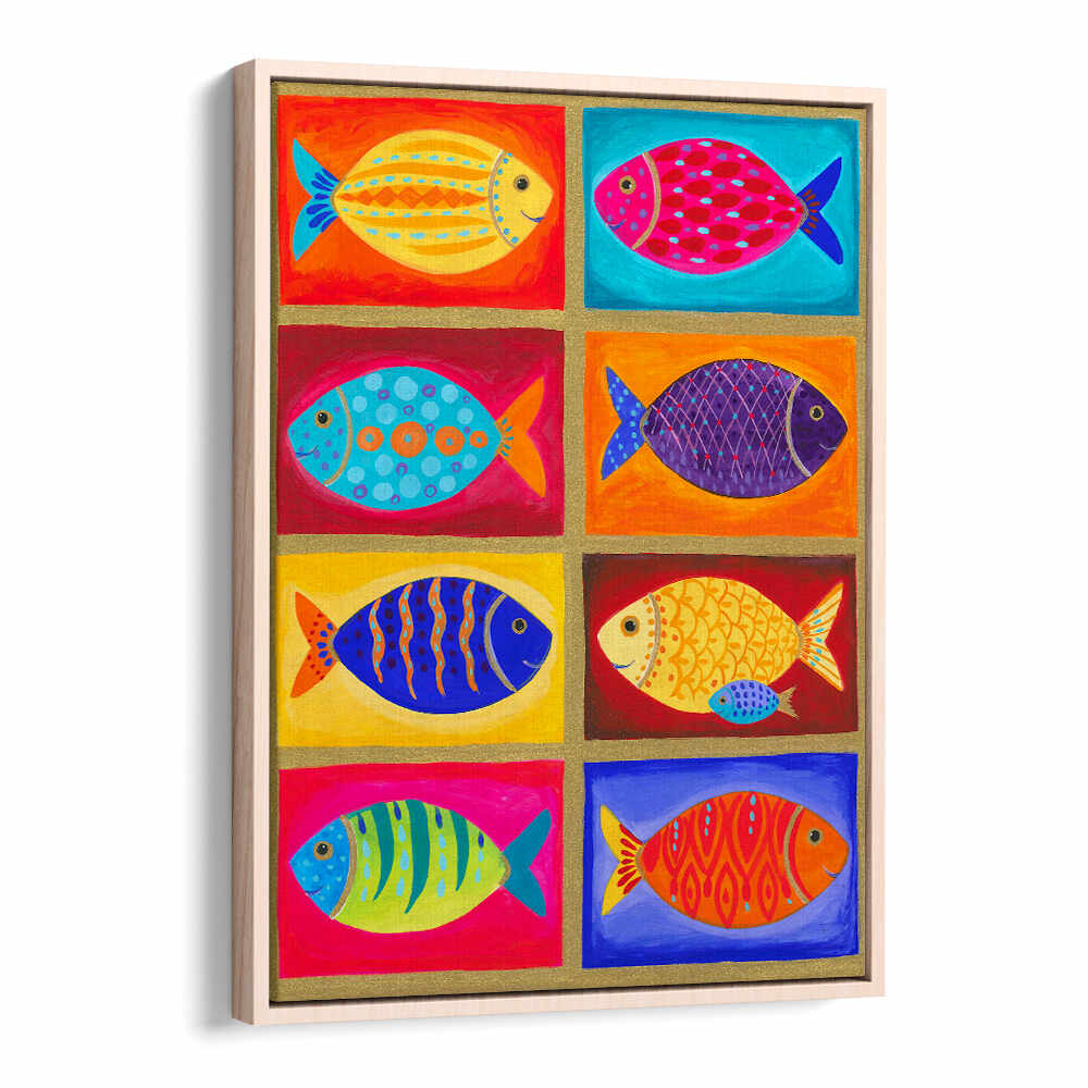 COLORFUL FISH TILES , BEACH PAINTINGS