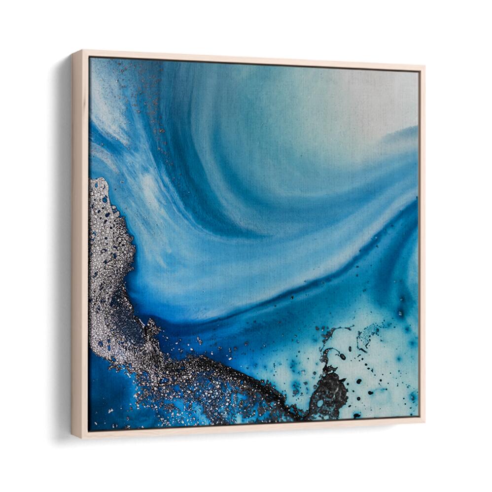 Mesmerizing SHALLOW SEAS II, ABSTRACT PAINTINGS features vibrant blues and soothing tones for modern decor.