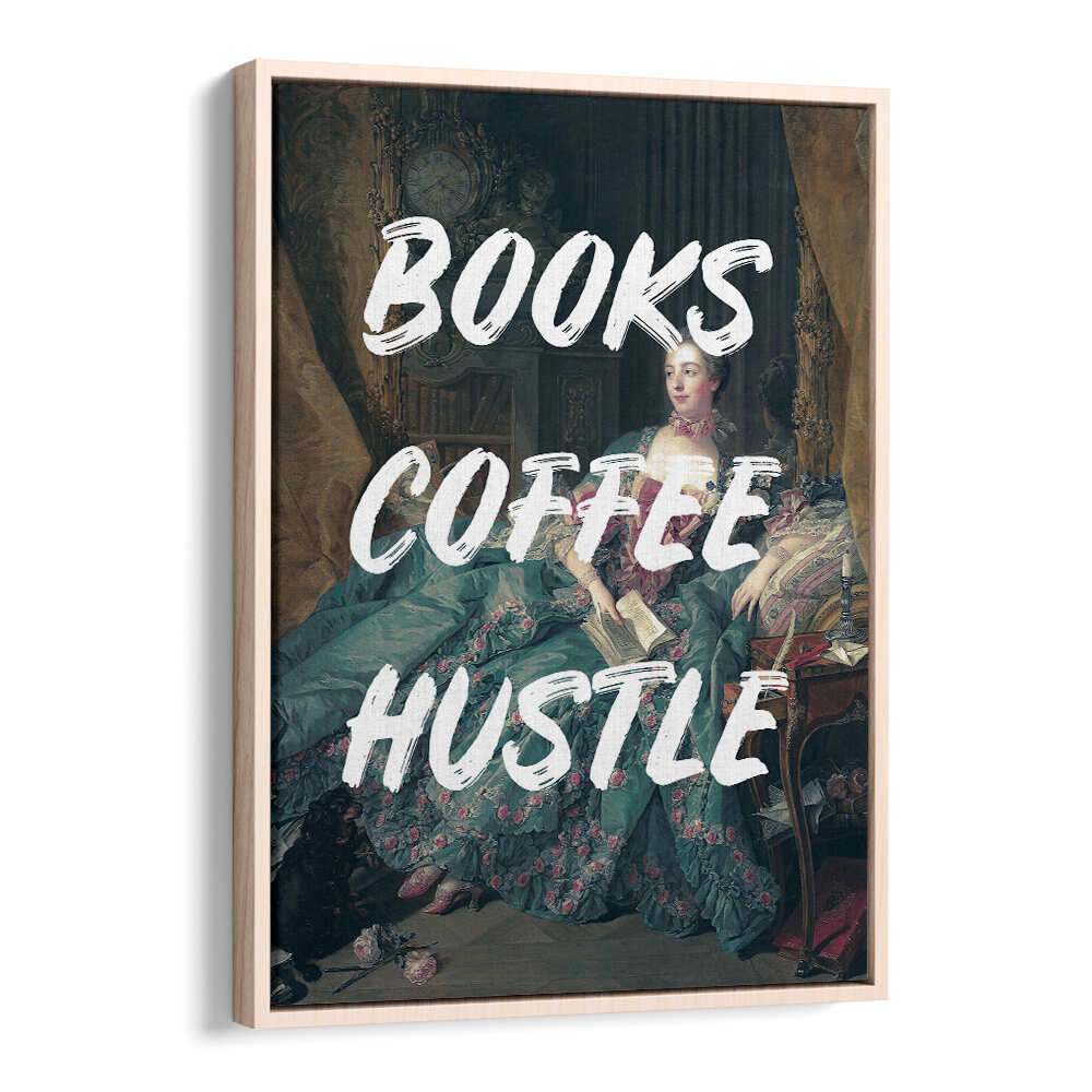 BOOKS COFFEE WHITE , ALTERED ART PRINTS