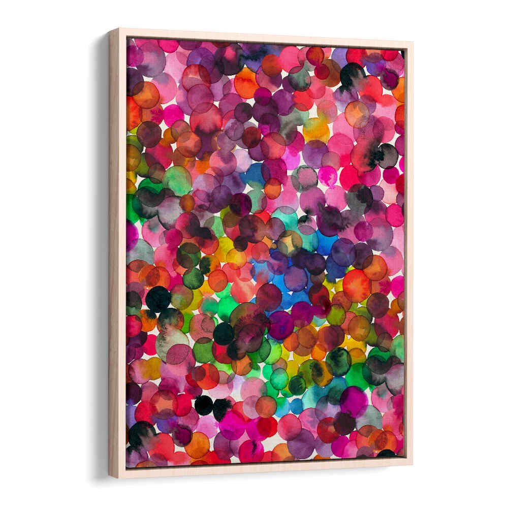 OVERLAPPED WATERCOLOR DOTS , ABSTRACT PAINTINGS