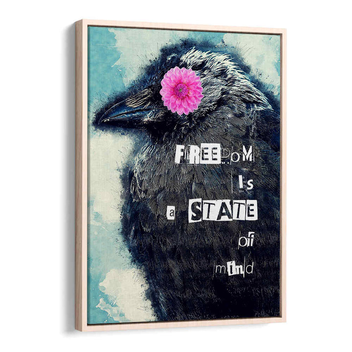 FREEDOM IS A STATE OF MIND COLLAGE ART , QUOTES & TYPOGRAPHY POSTERS