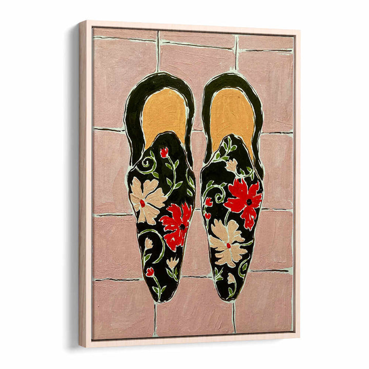 BLACK SHOES ON PINK TILES , FASHION POSTERS