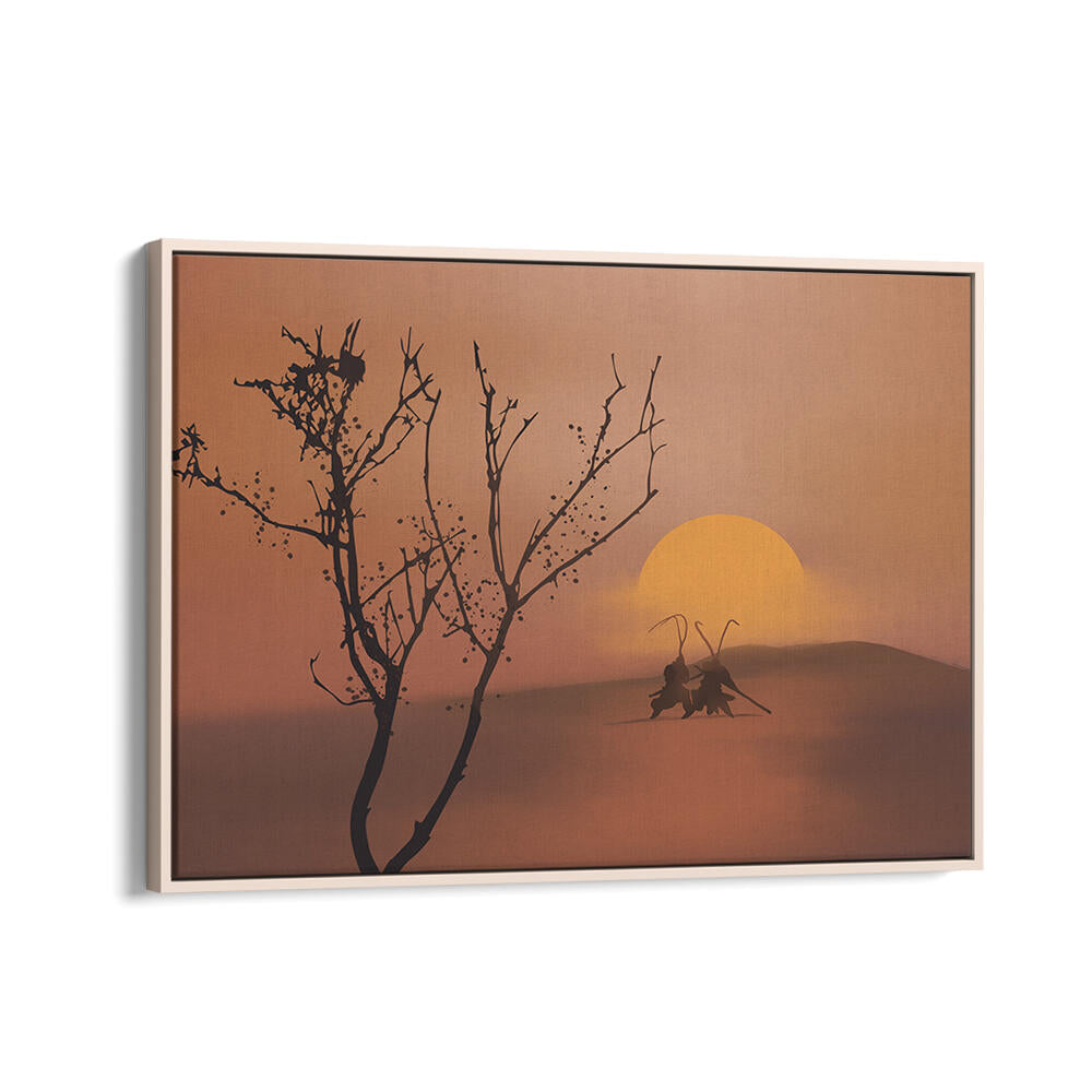 SUNSET OVER A VIVID , LANDSCAPE PAINTINGS