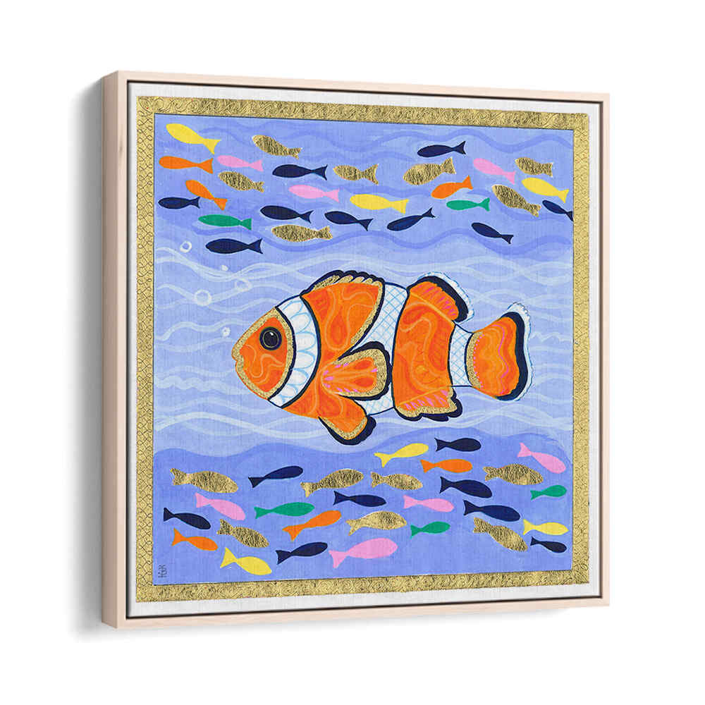 ORANGE CLOWN FISH , BEACH PAINTINGS