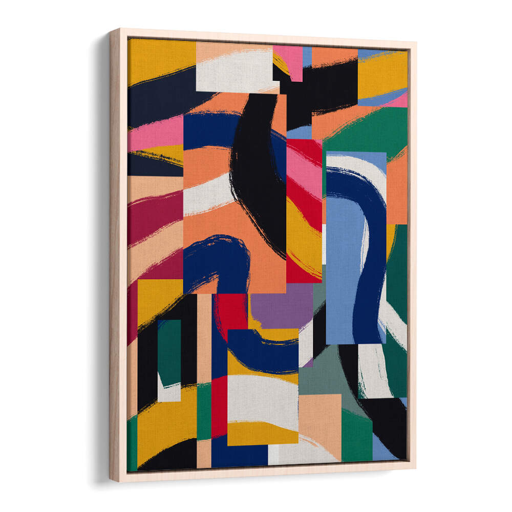 SHAPES WITH DYNAMIC BRUSHSTROKES , ABSTRACT PAINTINGS
