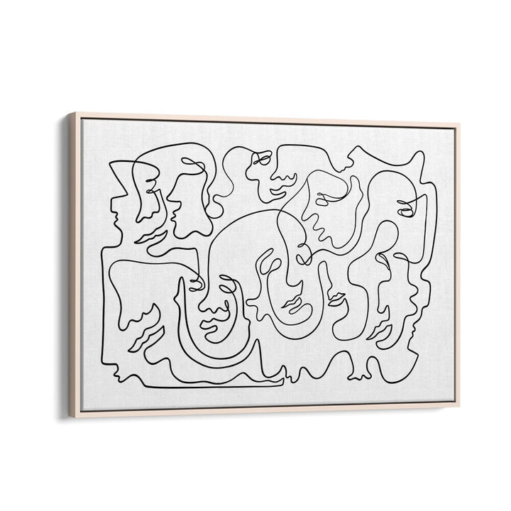 FACES IN FLOW , LINE ART PAINTINGS