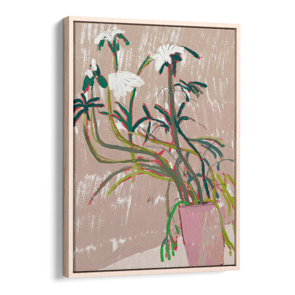 FLORAL  IN A PINK VASE , FLORAL FLOWER PAINTINGS