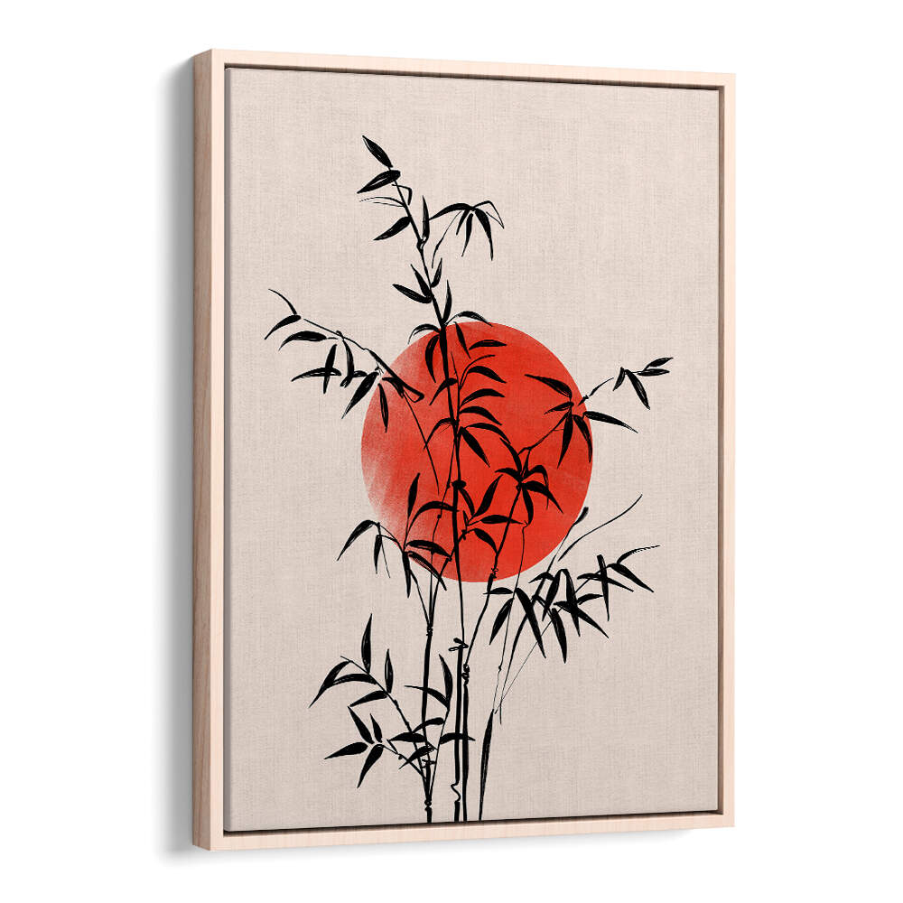 BAMBOO WITH RED SUN