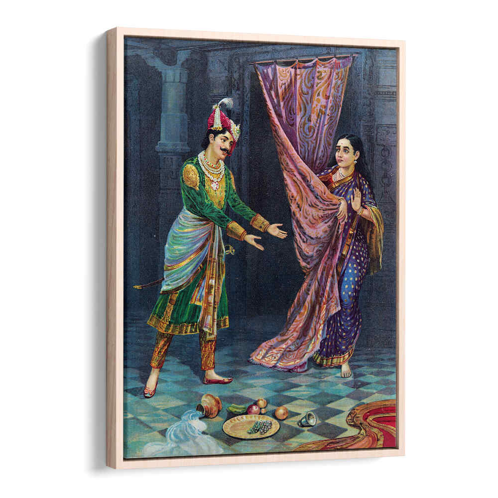 KEECHAKA AND SAIRANDHRI , INDIAN ART PAINTINGS