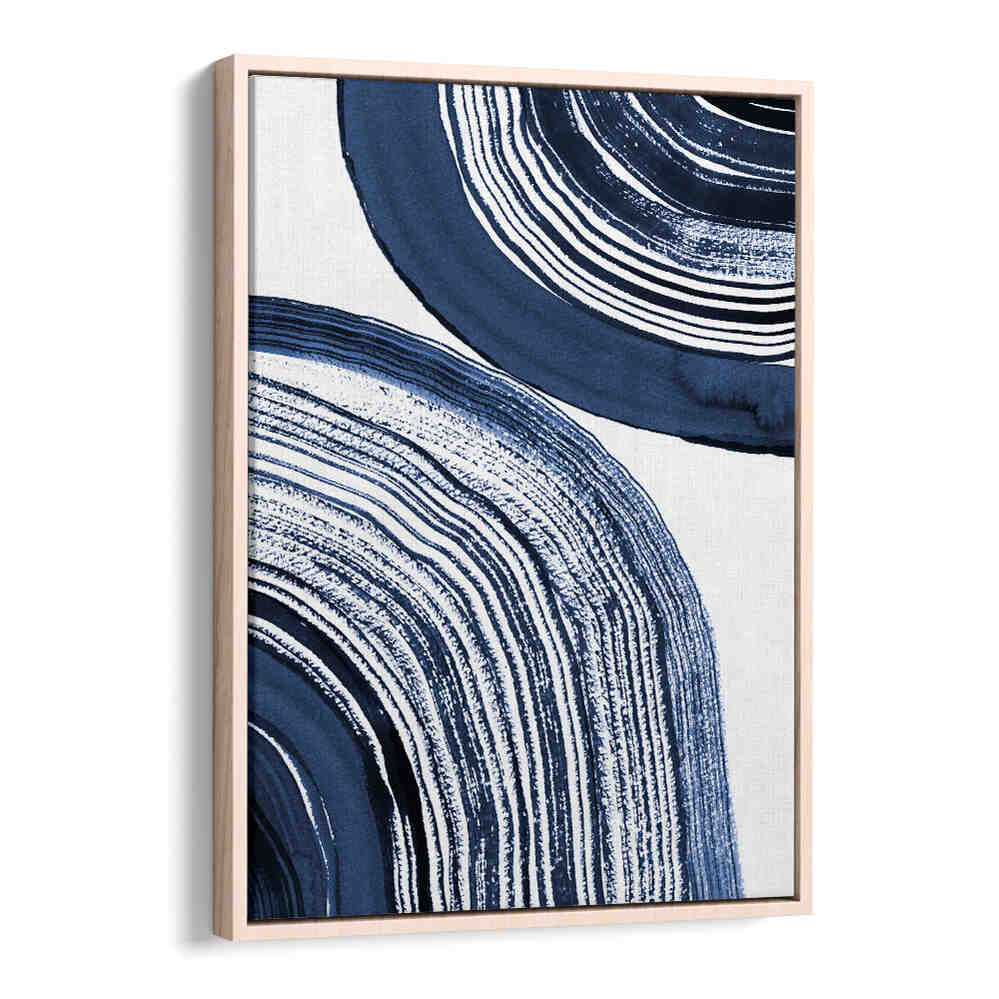 Stunning BLUE CONCENTRIC WAVES, ABSTRACT PAINTINGS featuring captivating blue layers to elevate any space.