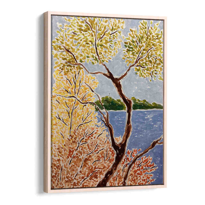 AUTUMN BY THE LAKE , FLORAL FLOWER PAINTINGS