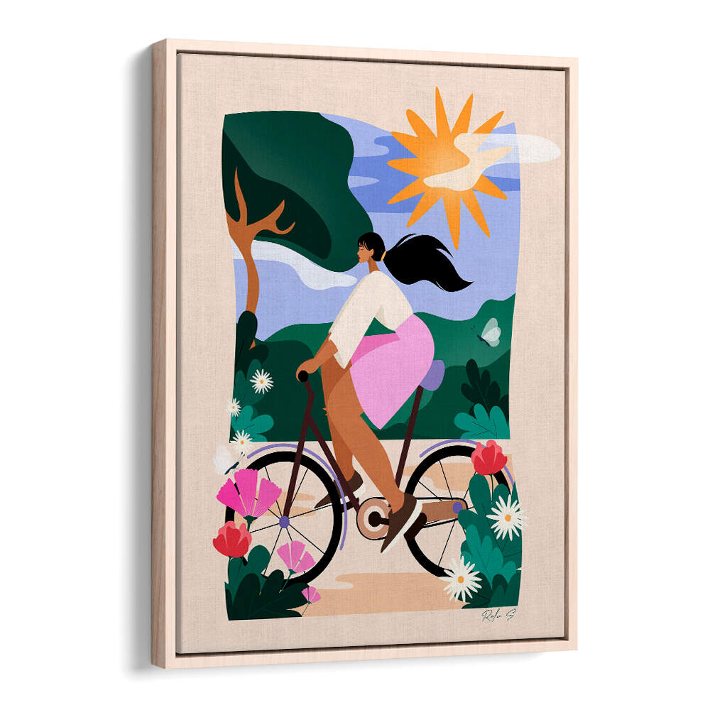 SUNNY BIKE RIDE , BEACH PAINTINGS