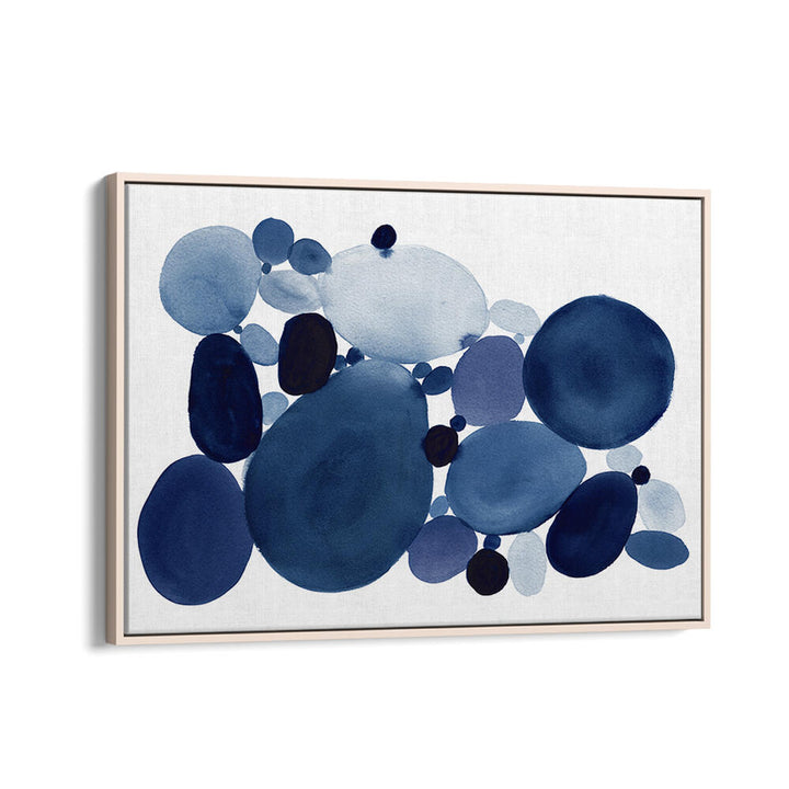 Blue Watercolor Stones II, abstract paintings showcasing rich blues and soft textures for elegant home decor.
