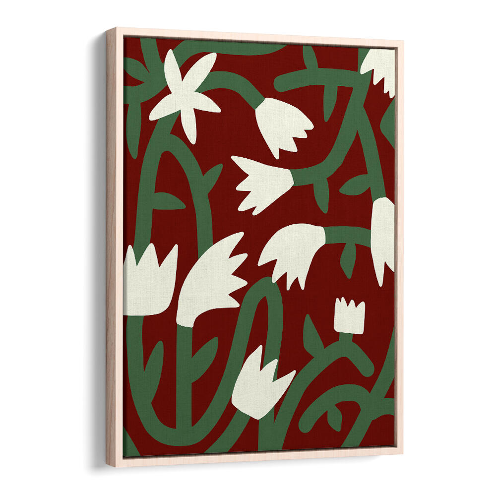 BOLD FLORAL PATTERN WITH ABSTRACT FLOWERS , FLORAL FLOWER PAINTINGS