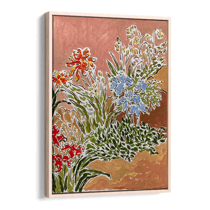 GARDEN CORNER , FLORAL FLOWER PAINTINGS