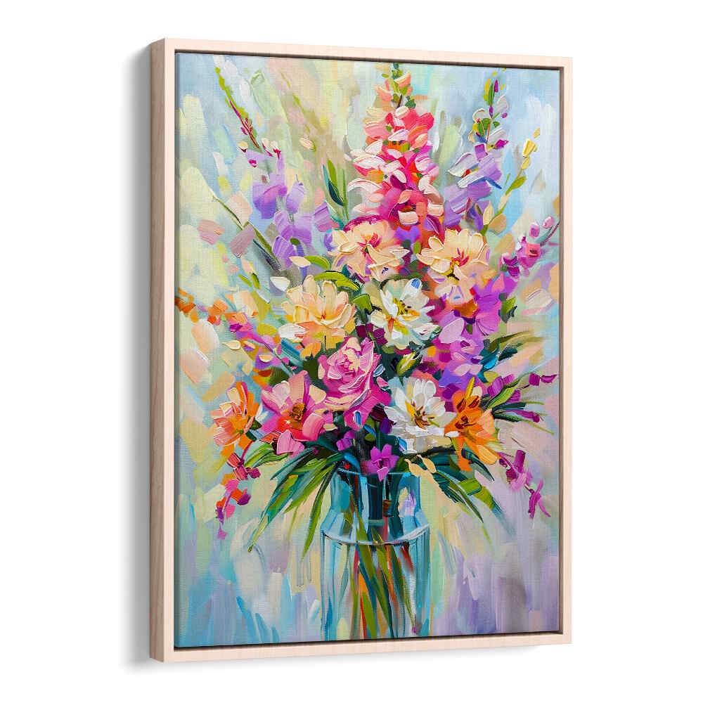 EVERGREEN GREEN PAINTERLY FLORALS I ,FLORAL FLOWER PAINTINGS