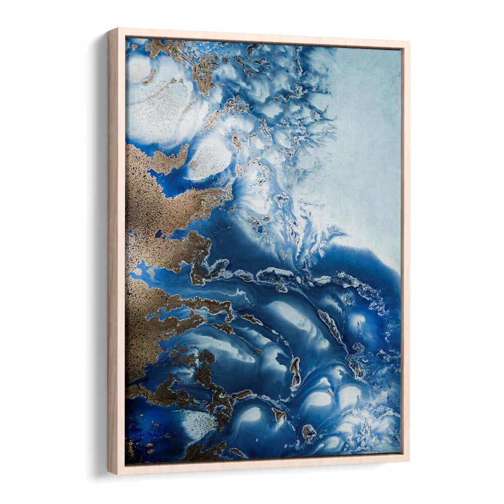 Vibrant PEACEFUL OCEAN, ABSTRACT PAINTINGS in stunning blue hues, perfect for enhancing your serene living space.